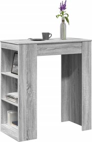 vidaXL Τραπέζι Μπαρ Γκρι Sonoma 95x47x103,5 εκ. από Επεξεργ. Ξύλο