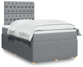 ΚΡΕΒΑΤΙ BOXSPRING ΜΕ ΣΤΡΩΜΑ ΑΝΟΙΧΤΟ ΓΚΡΙ 120X200 ΕΚ. ΥΦΑΣΜΑΤΙΝΟ 3294330