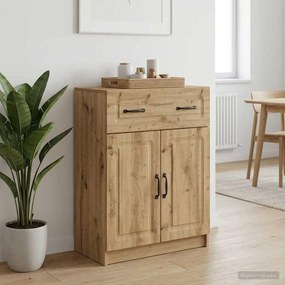 vidaXL Πλαϊνό γραφείο Artisan Δρυς 66 x 34,5 x 87 εκ.