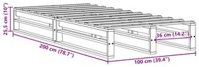 ΣΚΕΛΕΤΟΣ ΚΡΕΒΑΤΙΟΥ ΧΩΡΙΣ ΣΤΡΩΜΑ ΛΕΥΚΟ 100X200 ΕΚ. ΜΑΣΙΦ ΠΕΥΚΟ 850837