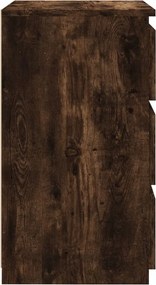 vidaXL Κομοδίνο Καπνιστή Δρυς 40x35x62,5 εκ. από Επεξεργασμένο Ξύλο