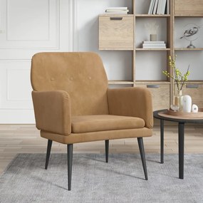 vidaXL Πολυθρόνα Καφέ 62 x 79x 79 εκ. Βελούδινη
