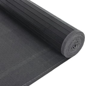 vidaXL Χαλί Ορθογώνιο Μαύρο 80 x 1000 εκ. Μπαμπού