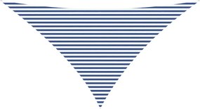 vidaXL Πανί σκιάς Μπλε και άσπρο 7 x 5 x 5 μ 100% Πολυέστερ Οξφόρδη