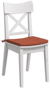 vidaXL Μαξιλάρια καθισμάτων 4 pcs Κόκκινο Πορτοκαλί 40 x 40 x 3 cm