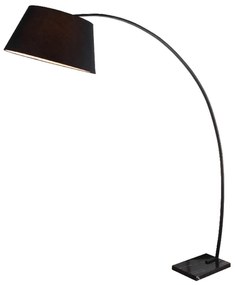 Φωτιστικό Δαπέδου Table &amp; Floor Luminairies MF11185BK Black Metal, Fabric