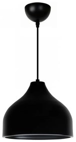 Φωτιστικό οροφής Damon Megapap E27 μεταλλικό μονόφωτο χρώμα μαύρο Φ17x70εκ.