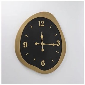 Ρολόι Τοίχου Μεταλλικό Μαύρο-Χρυσό 50x60x2.5cm 753-10063 Estheti-753-10063-Μαύρο-Χρυσό 753-10063