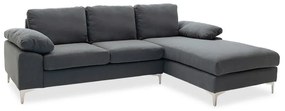 Γωνιακός καναπές Cohen με αριστερή γωνία ύφασμα ανθρακί 240x159x83εκ Υλικό: FABRIC 035-000032