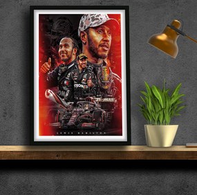 Πόστερ &amp; Κάδρο Lewis Hamilton F051 21x30cm Εκτύπωση Πόστερ (χωρίς κάδρο)