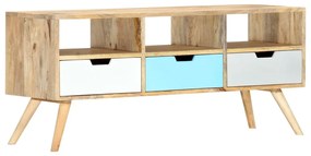 vidaXL Έπιπλο Τηλεόρασης 110 x 35 x 48 εκ. από Μασίφ Ξύλο Μάνγκο