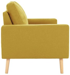 Καναπές Διθέσιος Κίτρινος Υφασμάτινος - Κίτρινο