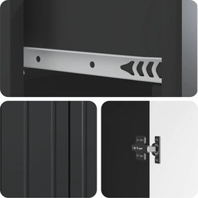 vidaXL Πλαϊνό γραφείο Μαύρο 66 x 34,5 x 92 εκ. Επεξεργασμένο Ξύλο