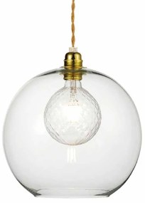Φωτιστικό Οροφής Μονόφωτο Aca Pythia V3643330CL Gold/Clear
