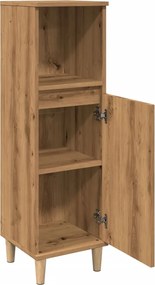vidaXL Ντουλάπι μπάνιου Δρυς τεχνίτης 30x30x100 cm Κατασκευασμένο ξύλο