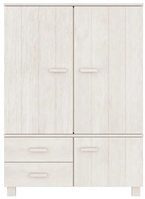 vidaXL Ντουλάπα HAMAR Λευκή 99 x 45 x 137εκ. από Μασίφ Ξύλο Πεύκου