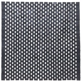 Πατάκι Μπάνιου Woodblock Teak Black Sealskin 60X60 Ξύλο