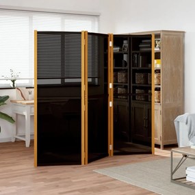 vidaXL Διαχωριστικό Δωματίου με 3 Πάνελ Μαύρο 210 x 180 εκ.
