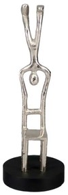 Φιγούρα Διακοσμητική Ragel 2 022436 12xH34cm Silver-Black Aluminium