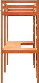 vidaXL Σκελετός Υπερ. Χωρίς Στρώμα Καφέ 80x200 εκ. Μασίφ Ξύλο Πεύκου