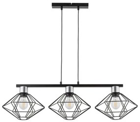 Φωτιστικό Οροφής-Ράγα Vario 3 40560 28x87x80cm 3xE27 60W Black-Silver Sigma Lighting