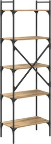 vidaXL Βιβλιοθήκη 5 επιπέδων 56 x 32 x 174 cm Επεξεργασμένο ξύλο