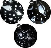 Παιδικό Πορτατίφ Προτζέκτορας Αστροναύτης Κουνελάκι με Μουσική