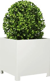 vidaXL Ζαρντινιέρα Λευκή 40 x 40 x 40 εκ. από Ατσάλι