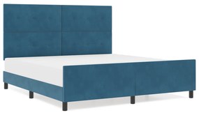 vidaXL Κρεβάτι Σκελετός Σκούρο Μπλε 180x200 εκ. Βελούδο