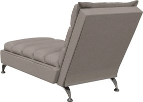 vidaXL Ανάκλιντρο Taupe Υφασμάτινο με Μαξιλάρια