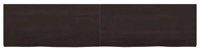 vidaXL Επιφάνεια Τραπεζιού Σκούρο Καφέ 220x50x(2-4)εκ Επεξ. Μασίφ Δρυς