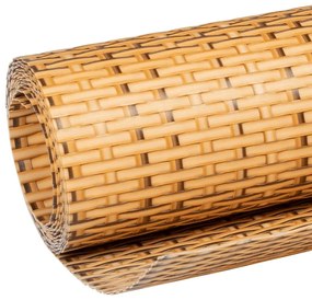 Διαχωριστικό Βεράντας Ανοιχτό Καφέ 600x90 εκ. Συνθετικό Ρατάν - Καφέ