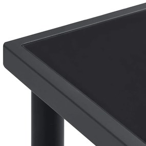 vidaXL Τραπεζαρία Εξωτερικού Χώρου Ανθρακί 190 x 90 x 74 εκ. Ατσάλινη