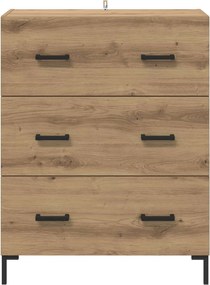 vidaXL Πλαϊνό γραφείο με συρτάρι Artisan Oak 69,5 x 34 x 90 εκ.