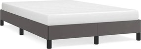 vidaXL Πλαίσιο Κρεβατιού χωρίς στρώμα Γκρι 120x190 εκ.Συνθ. Δέρμα