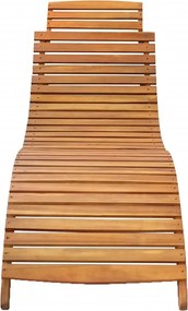 vidaXL Ξαπλώστρα Καφέ από Μασίφ Ξύλο Ακακίας