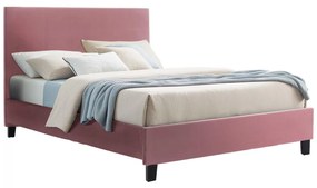 DUSTY PINK VELVET BED  FOR MATTRESS 150x200 CM.