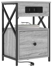 vidaXL Κομοδίνο Γκρι sonoma 40 x 31 x 60 εκ. Επεξεργασμένο ξύλο