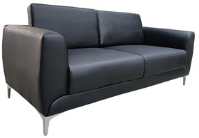Καναπές Τριθέσιος ArteLibre ELFRIC Μαύρο PU 190x81x81cm