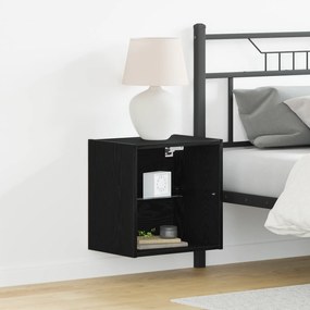 vidaXL Floating Ράφι Μαύρο Δρυς 40x28,5x40 εκ Επεξεργασμένο Ξύλο
