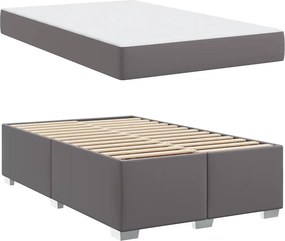 vidaXL Σκελετός Κρεβατιού με στρώμα Γκρι 120 x 200 cm ύφασμα