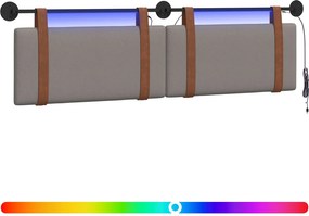 vidaXL Κεφαλάρι κρεβατιού κρεμαστό Taupe Αντίκα PU
