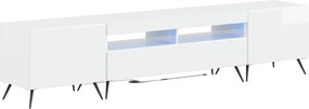 vidaXL 3 Τεμάχια LED Τηλεοπτική Ντουλάπα BREDA 3 τμχ. Γυαλιστερό Λευκό