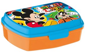Κουτί για Sandwich Mickey Mouse Happy smiles Πλαστική ύλη Κόκκινο Μπλε (17 x 5.6 x 13.3 cm)