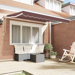 vidaXL Σκελετός Τέντας Καφέ 300 x 200 cm Πολυεστέρας με Επικάλυψη PU