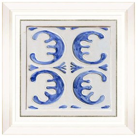 Κάδρο Folk Tiles III FA13250 50x50cm Blue MindTheGap Τετράγωνοι Wood
