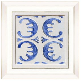 Κάδρο Folk Tiles III FA13250 50x50cm Blue MindTheGap Τετράγωνοι Ξυλο