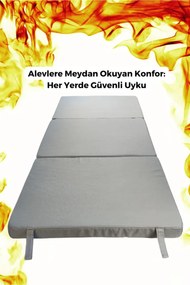 Stewehome στρώμα αφρού με φερμουάρ για εργοτάξιο Μονό ανθρακί 180x80x8 cm