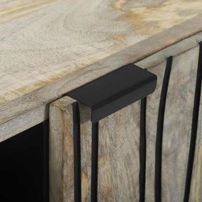 vidaXL Πλαϊνό Γραφείο Λευκό 90 x 33 x 75 εκ Μασίφ ξύλο μάνγκο