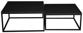 Σετ τραπεζιών περιοδικών Oswego 101, Μαύρο, 39x76x76cm, 26 kg, Πλαστικοποιημένη μοριοσανίδα, Γωνιακό | Epipla1.gr